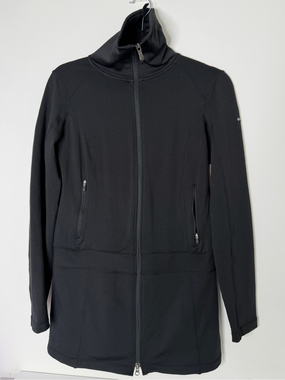Columbia Black Longline Full Zip Athletic Jacket Tunic Length